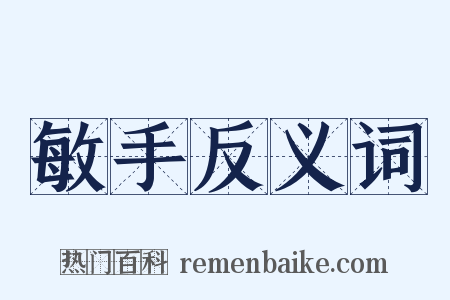 敏手反义词是什么意思的图片